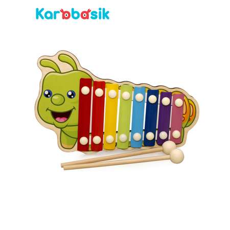 Музыкальная игрушка Karabasik Ксилофон Гусеничка