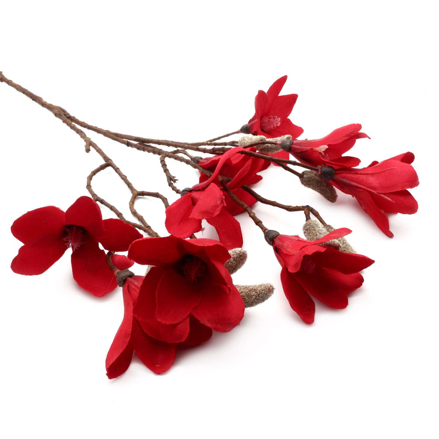 Цветок искусственный Astra Craft Магнолии 70 см цвет винный - фото 1