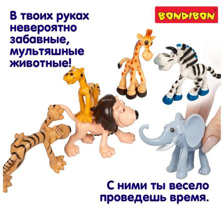 Игровой набор Bondibon фигурки животных Дикие 6 шт