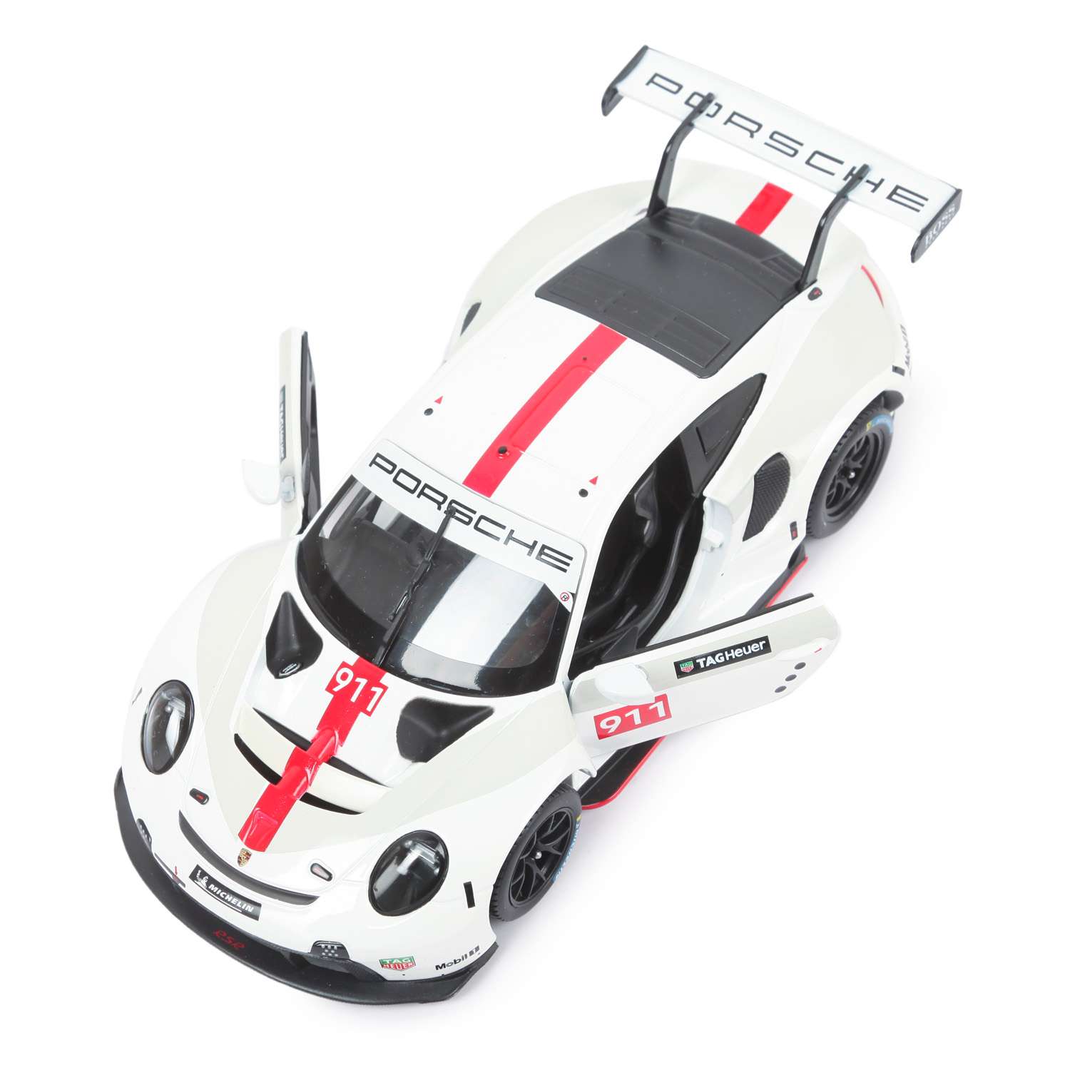 Машина BBurago 1:24 Porsche 911 RSR GT Белая 18-28013 18-28013 - фото 6