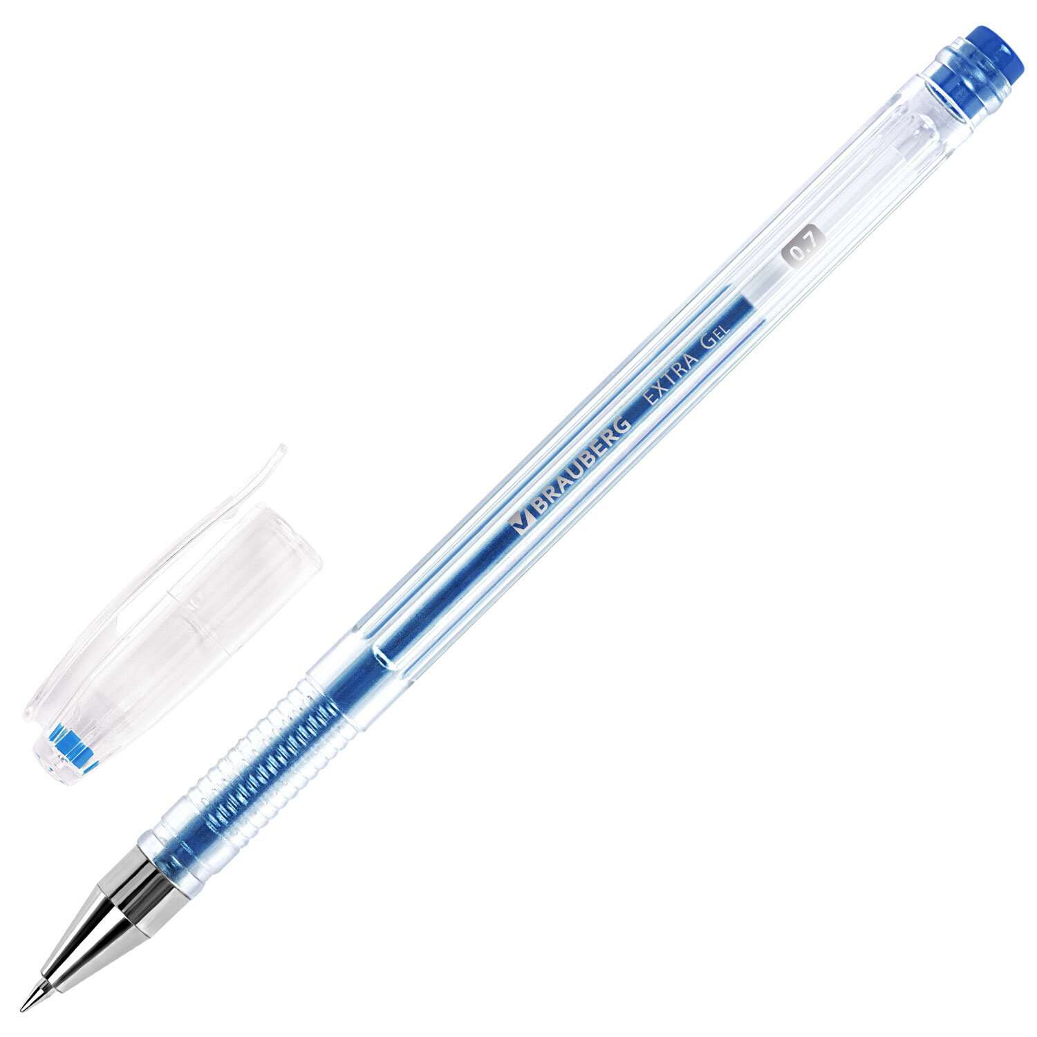 Ручки гелевые Brauberg цветные набор 6 штук для школы тонкие металлик - фото 5