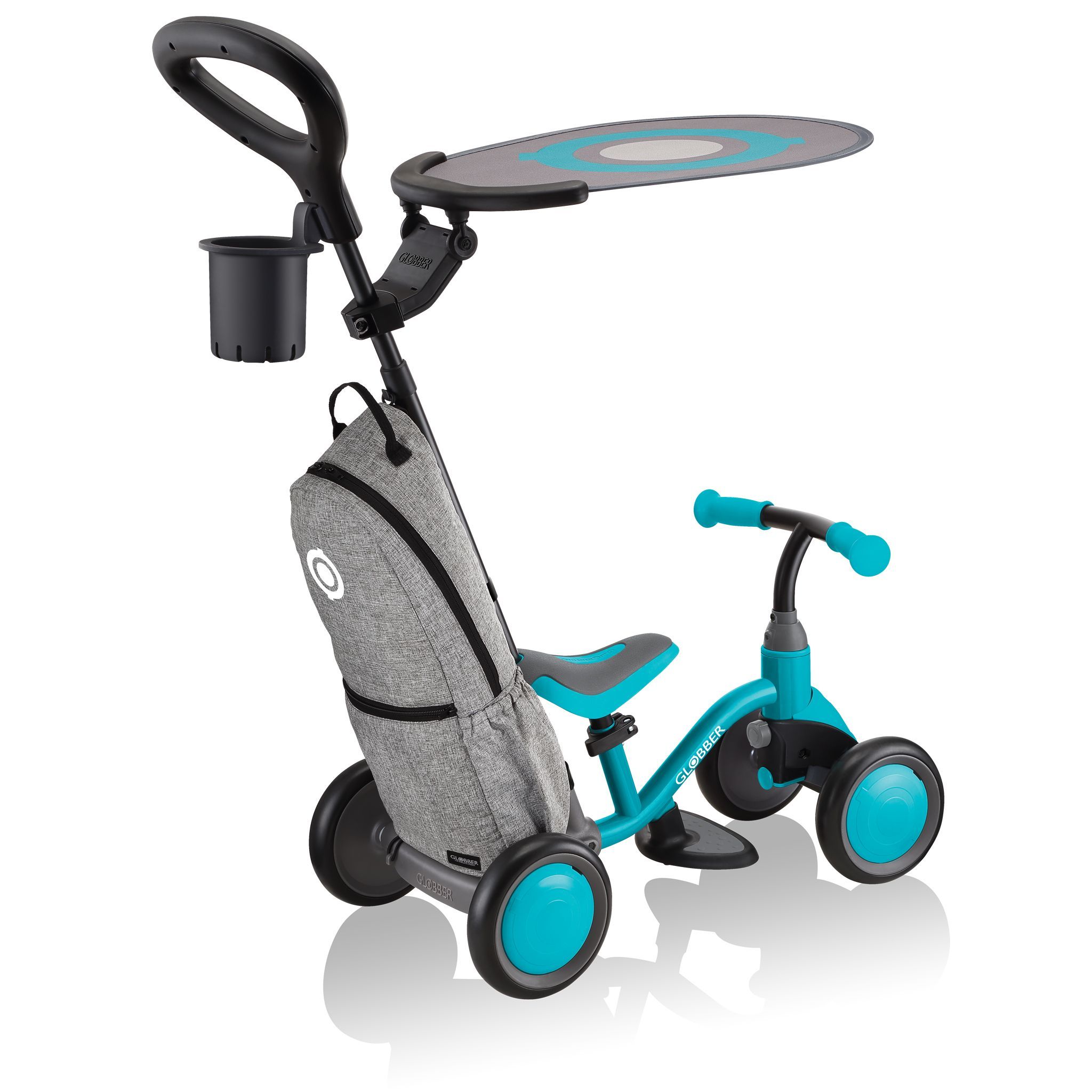 Беговел-каталка Globber Learning Bike 3 в 1 Deluxe бирюзовый - фото 2