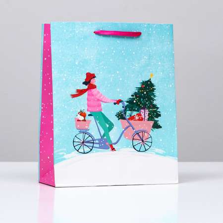 Пакет Sima-Land подарочный «Вело прогулка» 26×32×12 см