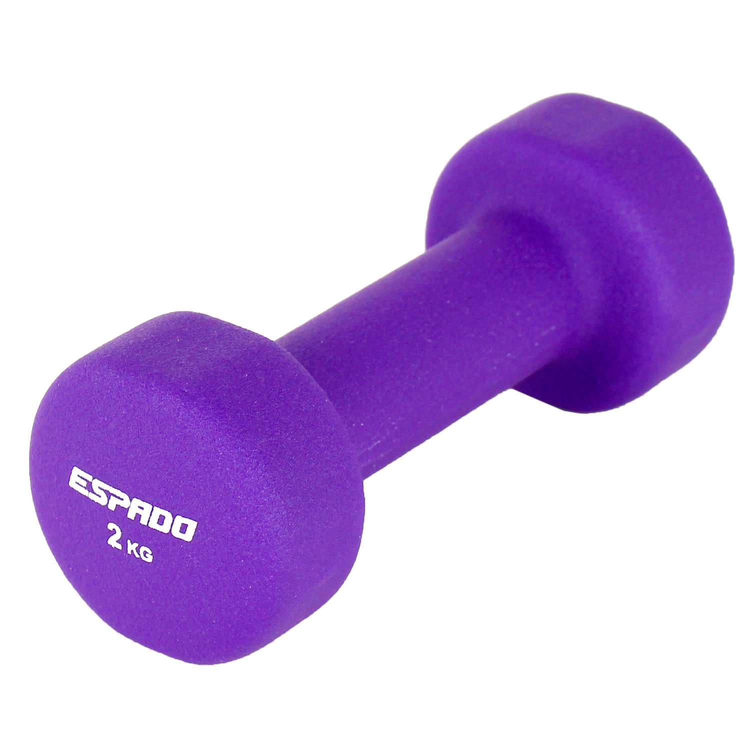 Гантель неопреновая Espado ES1115 фиолетовая 2 кг - фото 1