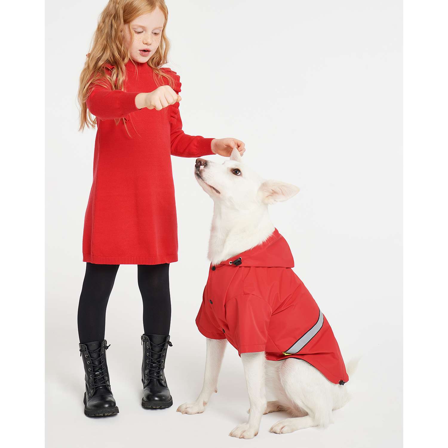 Дождевик-куртка для собак Зоозавр красная 60 - фото 5