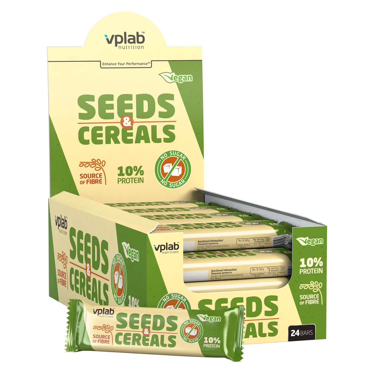 Батончик VPLAB Seed Cereals Bar злаковый 30г - фото 2