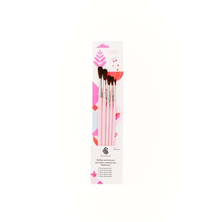 Кисти для рисования набор SwanAm Бабочки Пони № 1 2 3 4 5 цветная ручка
