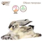 Реалистичная мягкая игрушка HANSA Кролик вислоухий серый 40 см