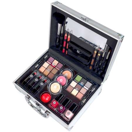 Подарочный бьюти бокс чемодан 2K Beauty Набор декортивной косметики для макияжа All about
