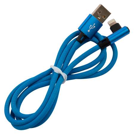 Дата-кабель RedLine USB - 8 – pin для Apple L-образный синий