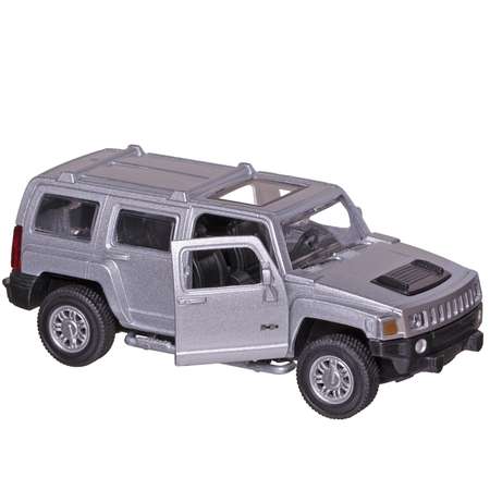 Автомобиль Abtoys Hummer MSZ 1:43 инерционный серебряный