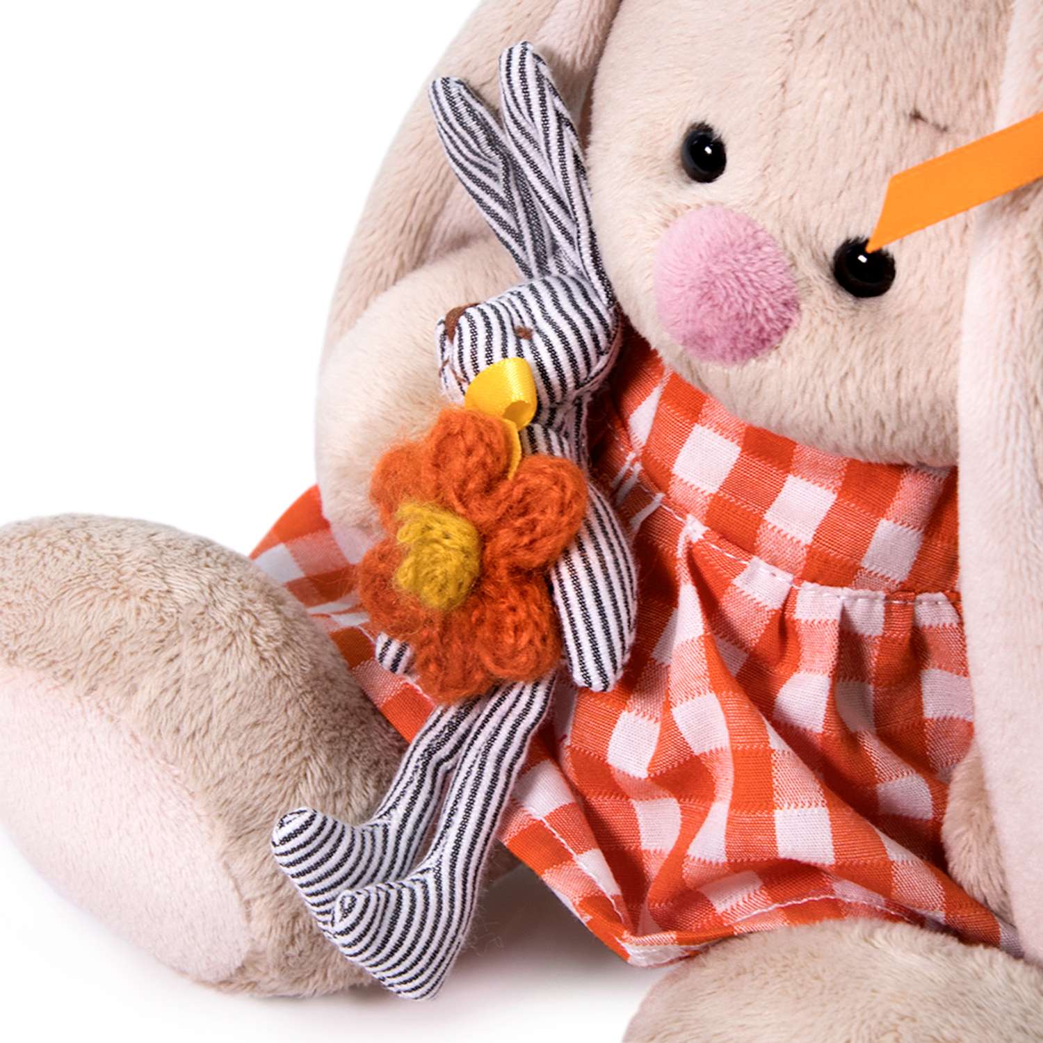 Мягкая игрушка BUDI BASA Зайка Ми в оранжевом платьем с зайчиком 15 см SidX-376 - фото 4
