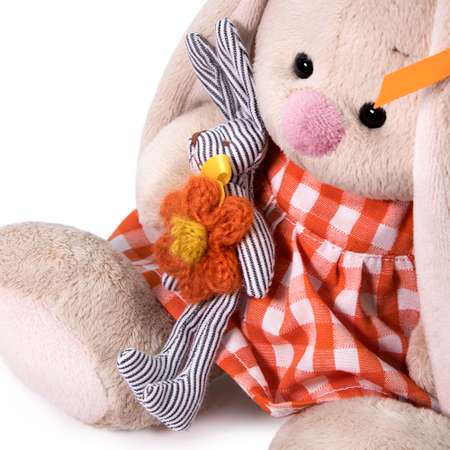 Мягкая игрушка BUDI BASA Зайка Ми в оранжевом платьем с зайчиком 15 см SidX-376
