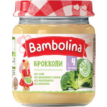 Пюре Bambolina из капусты брокколи 100г с 3месяцев