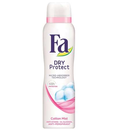 Дезодорант Fa Dry Protect Нежность Хлопка аэрозоль 150 мл