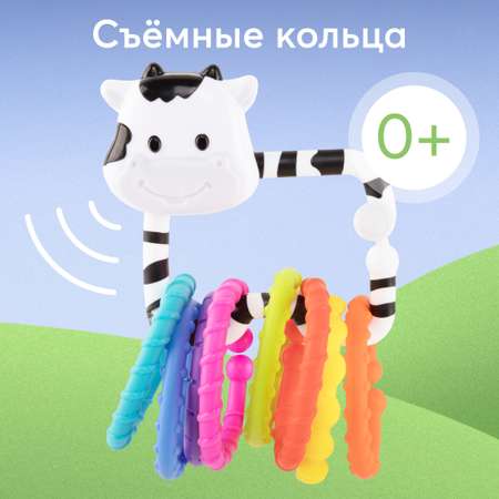 Погремушка-прорезыватель Happy Baby коровка пазл