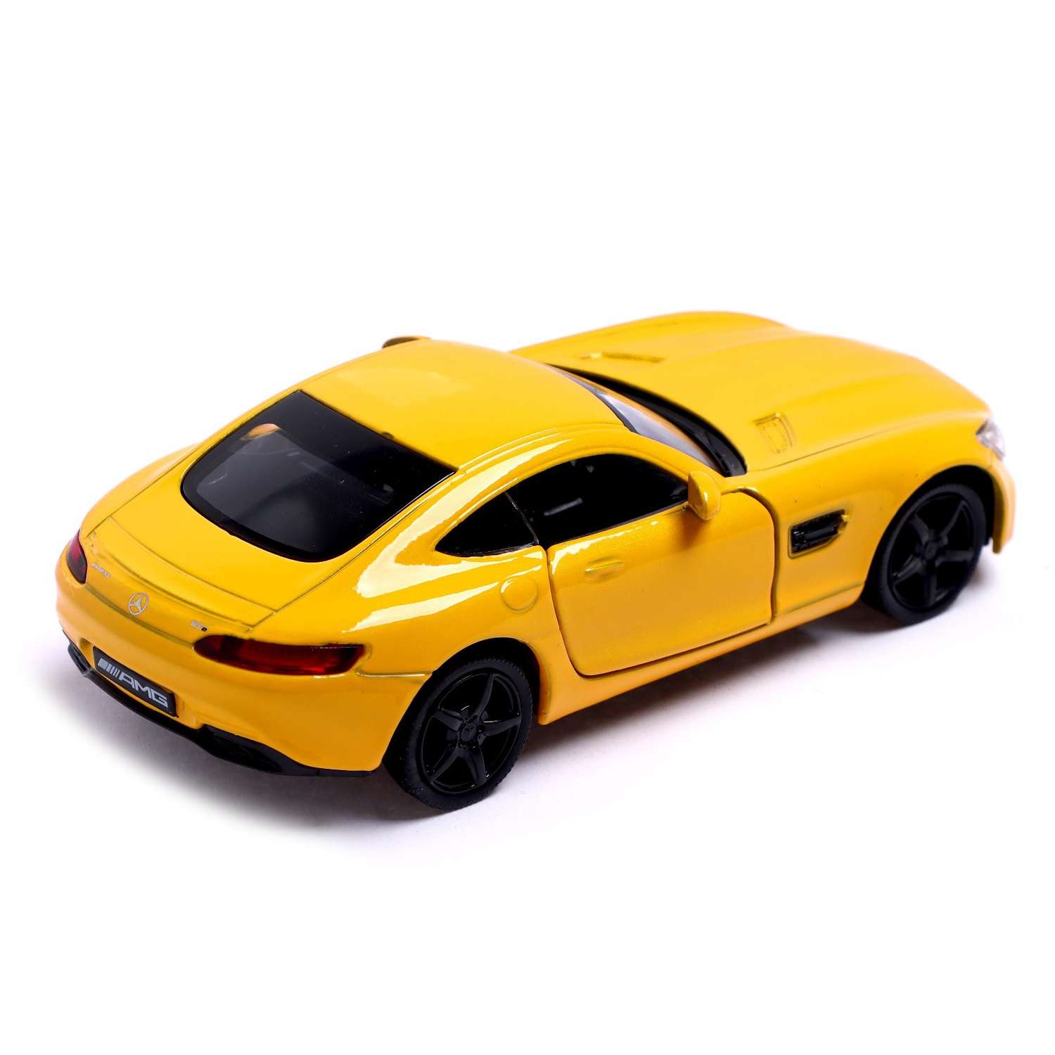 Машина Автоград металлическая MERCEDES-AMG GT S 1:32 открываются двери инерция цвет жёлтый 7152965 - фото 4