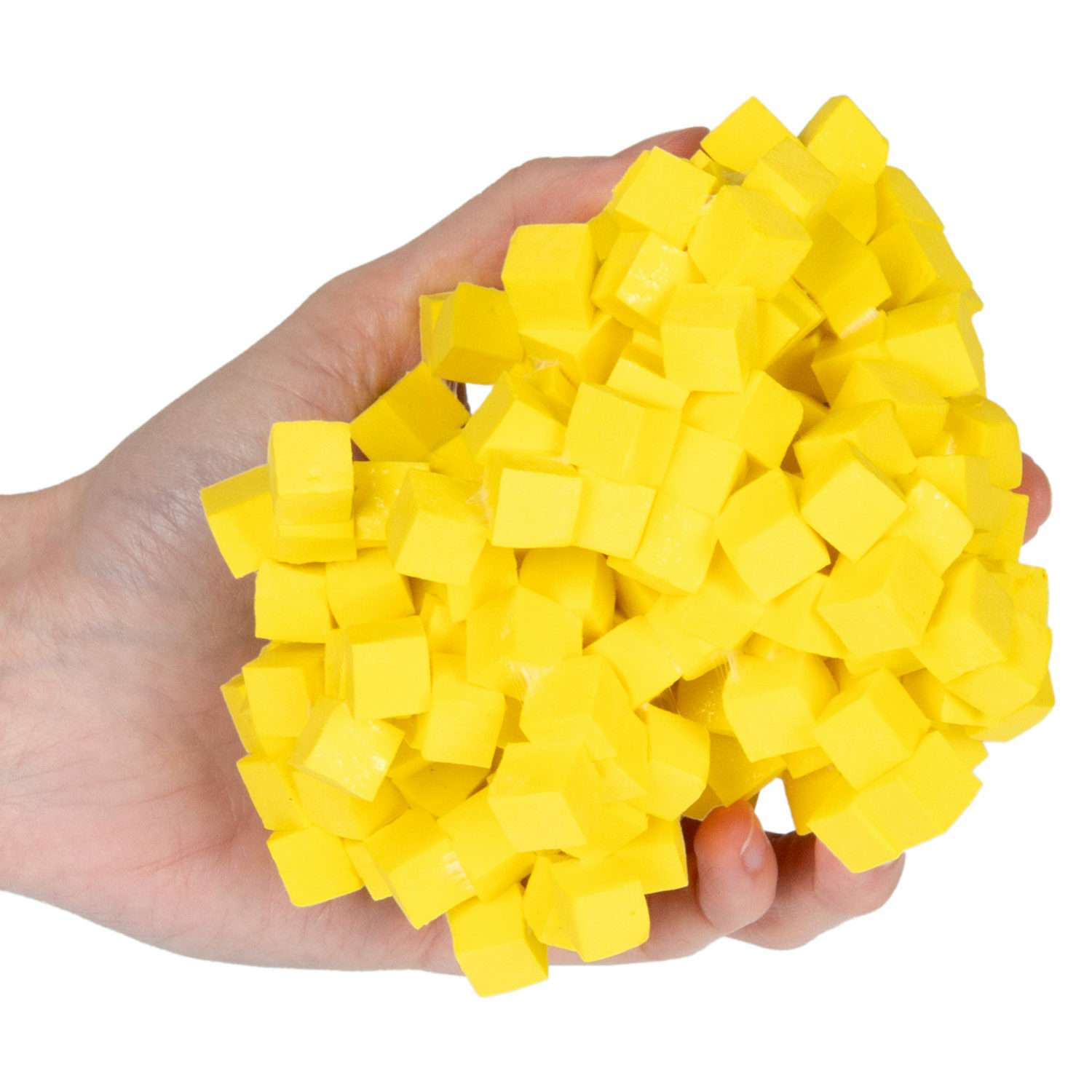 Конструктор пластилин 1TOY Gummy blocks антистресс желтый - фото 5