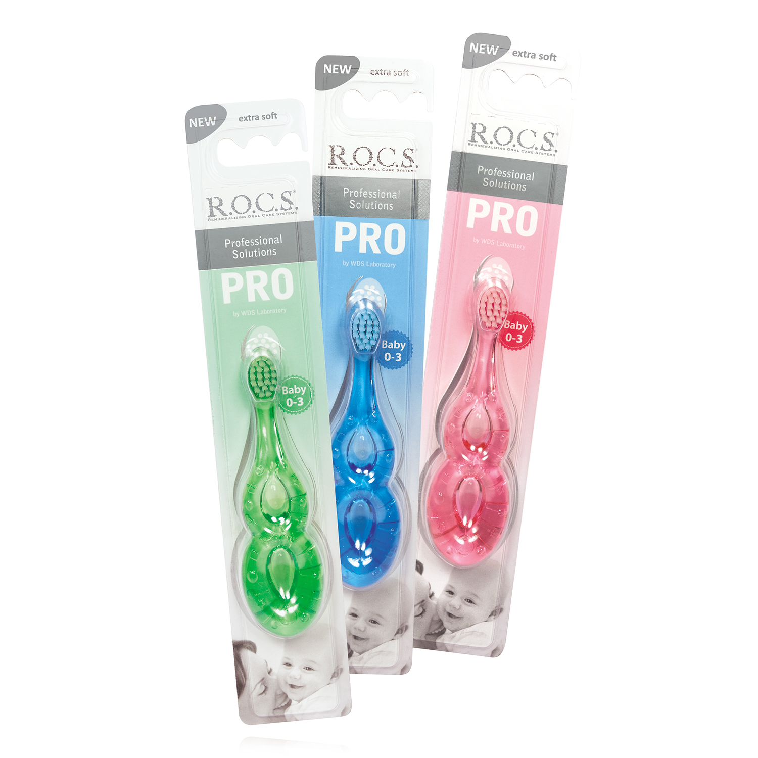Зубная щётка R.O.C.S. Pro Baby от 0 до 3 лет в ассортименте - фото 1