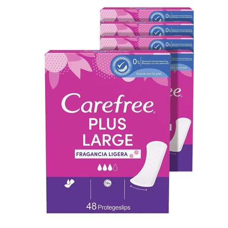 Прокладки гигиенические Carefree PLUS LARGE с легким ароматом свежести 48 шт х 5 упаковок