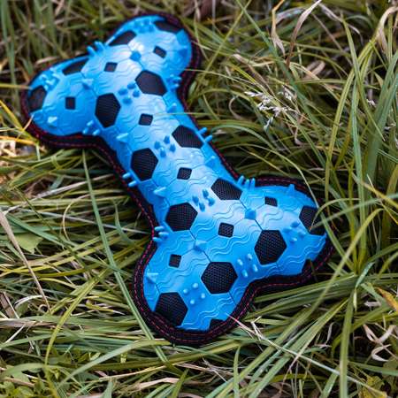 Игрушка для собак Не один дома Косточка резиновая синяя