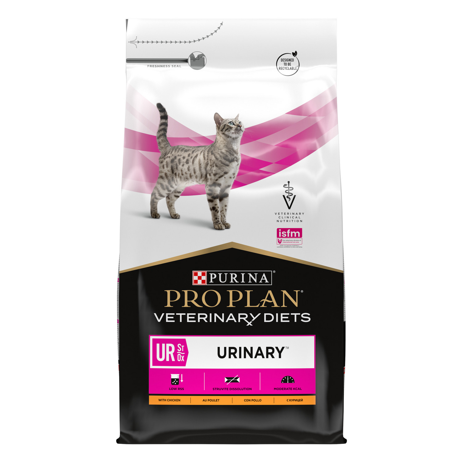 Корм для кошек Purina Pro Plan Veterinary diets UR St/Ox Urinary при  болезни нижних отделов мочевыводящих путей с курицей сухой 5кг купить по  цене 7584 ₽ с доставкой в Москве и России,