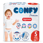 Трусики-подгузники CONFY Premium Junior 12-17 кг размер 5 24шт