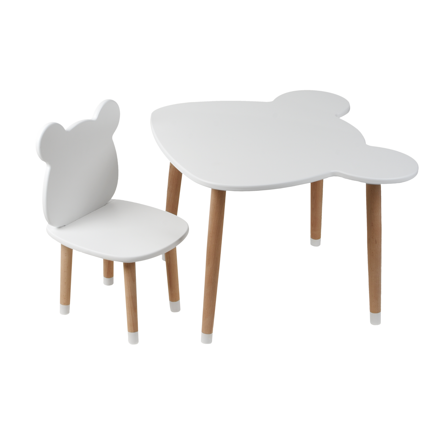 Набор мебели Мега Тойс Стол и стул детский деревянный Мишка - фото 1