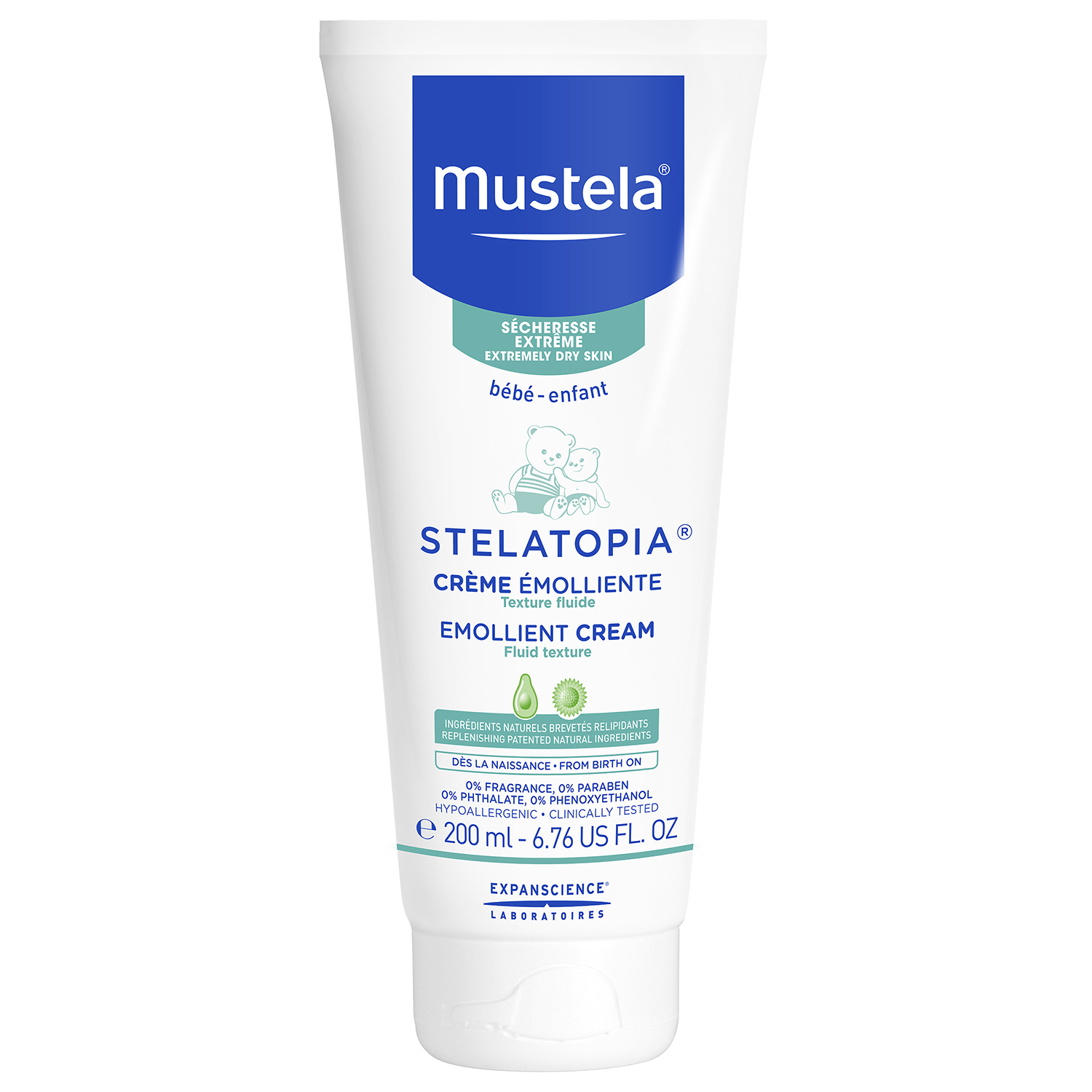 Крем Mustela Dermo-Pediatrics Stelatopia для кожи склонной к атопии смягчающий 200мл - фото 1