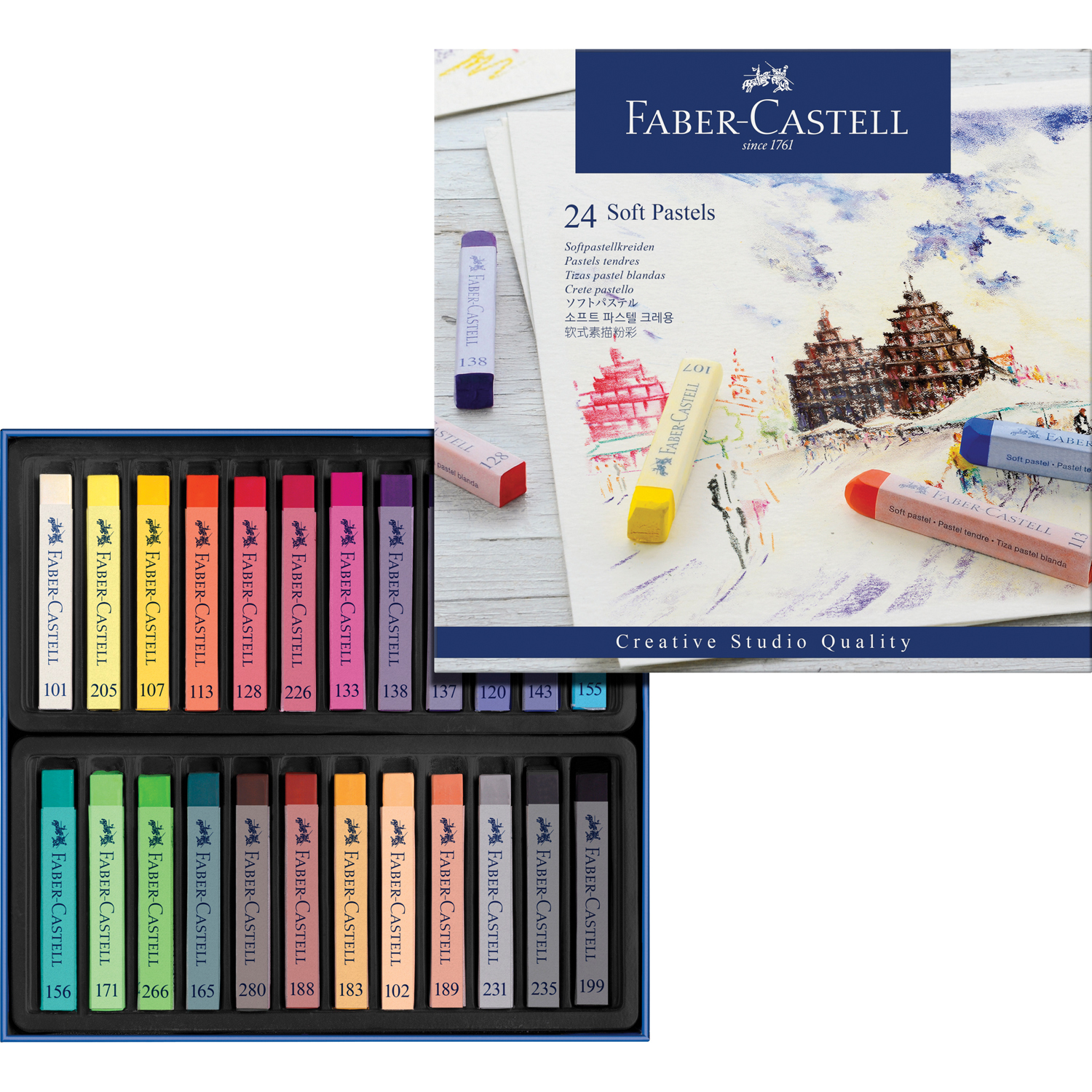 Пастель FABER CASTELL Soft pastels 24 цветов - фото 2