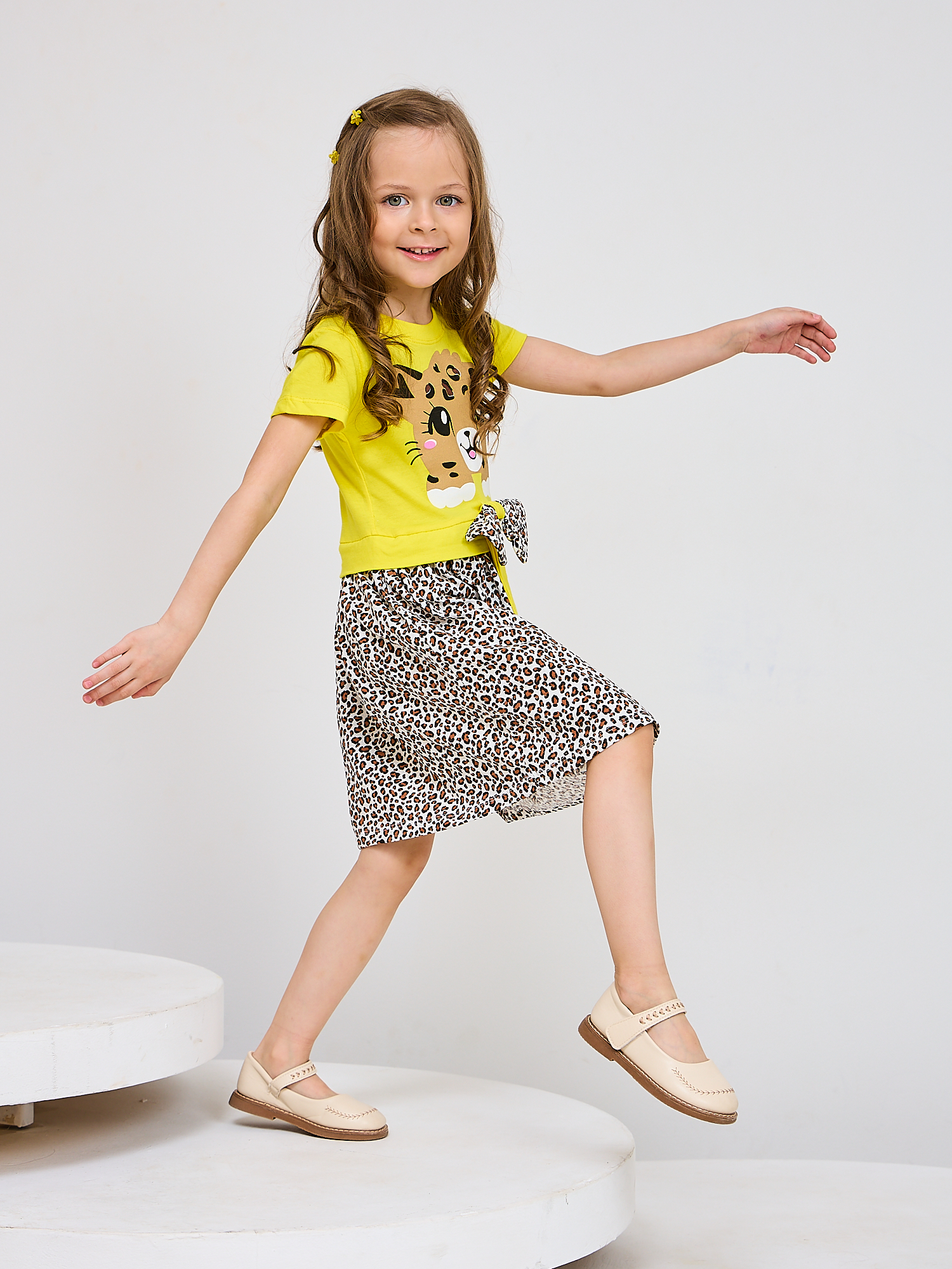 Платье Mil Art kids 1902201546DRESS-LEOPARD-YELLOW - фото 5