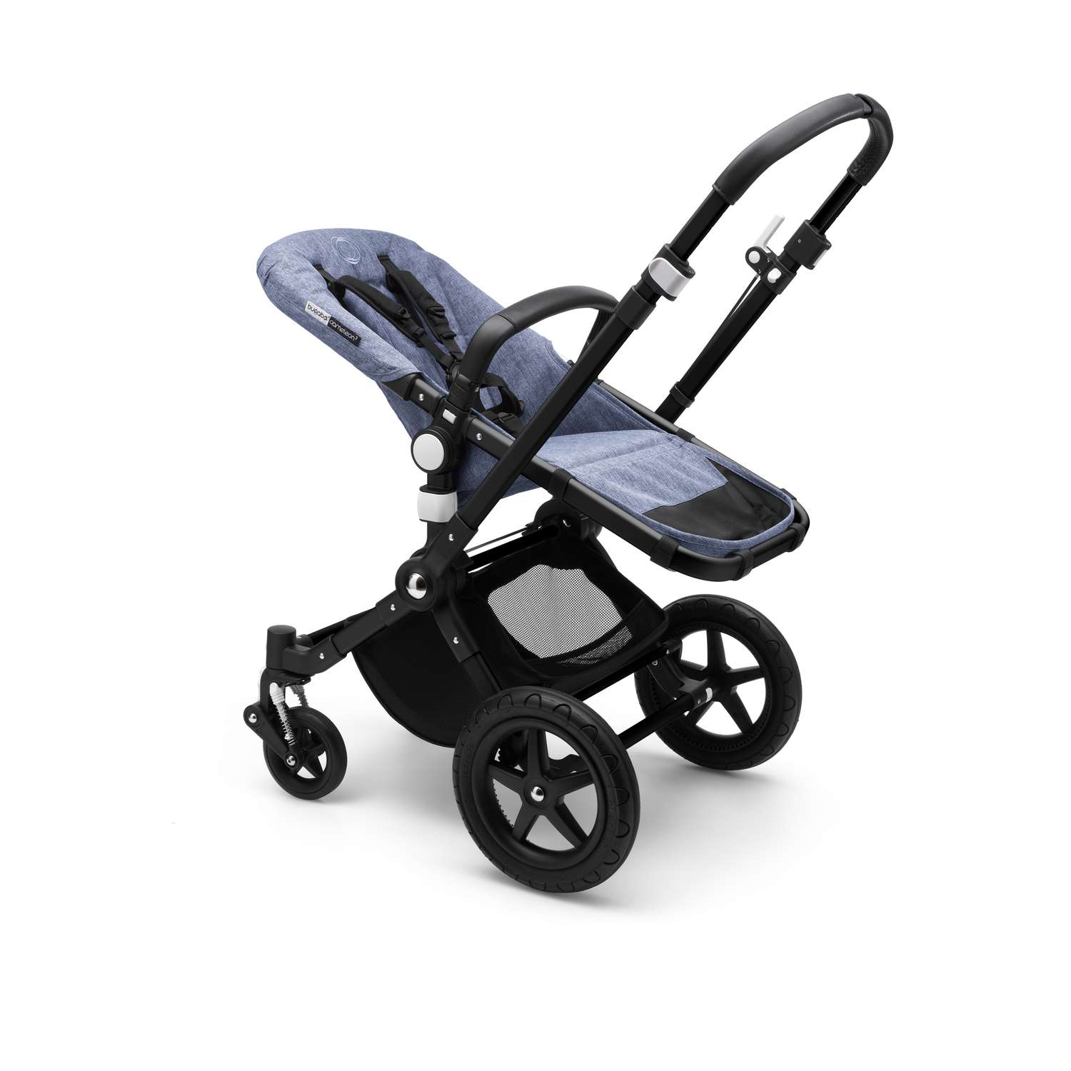 Коляска 2в1 Bugaboo Cameleon3 Plus base Black/Blue melange 239156BM01 - фото 2