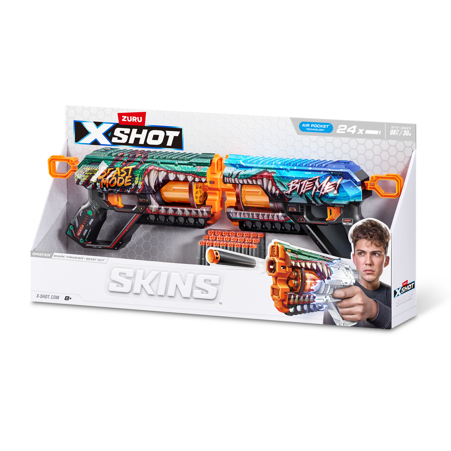 Набор игровой XSHOT Скинс Бластер Гриффер 2шт 36562 - фото 10