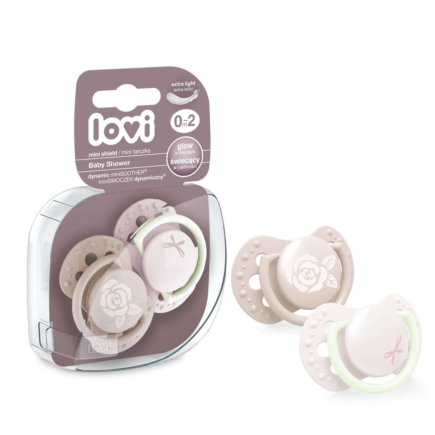 Пустышка Lovi Baby Shower с 0-2месяцев 2шт Розовый LOVI - фото 5