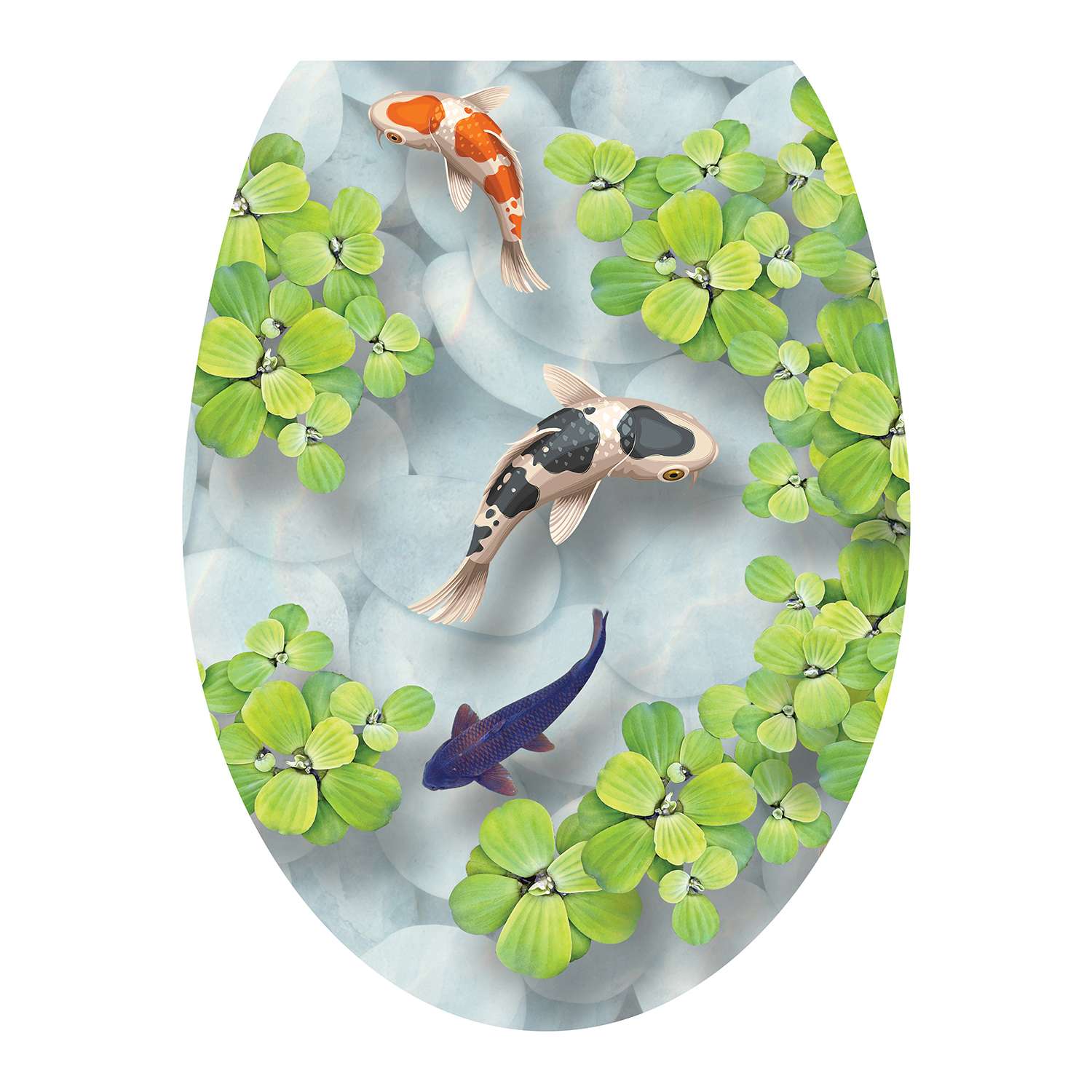 Наклейка многоразовая Divino Decor на крышку унитаза Рыбки - фото 1