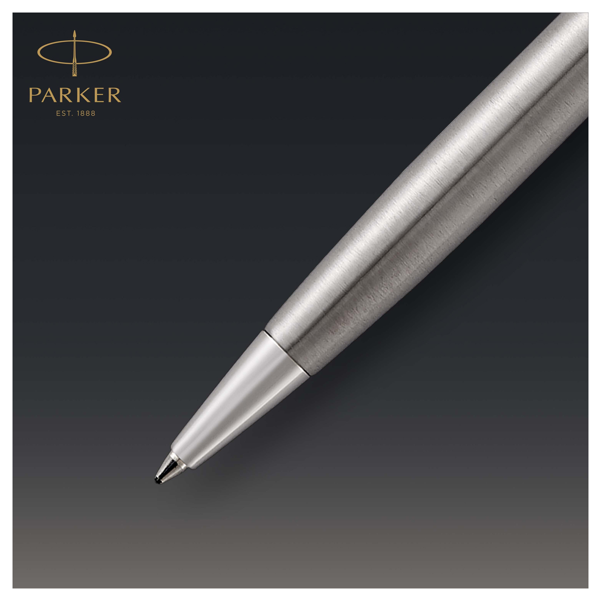 Ручка шариковая PARKER Sonnet Stainless Steel CT черная поворот подарочная упаковка - фото 2