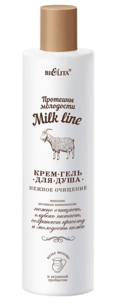 Крем-гель для душа BIELITA MILK Нежное очищение 400мл - фото 1