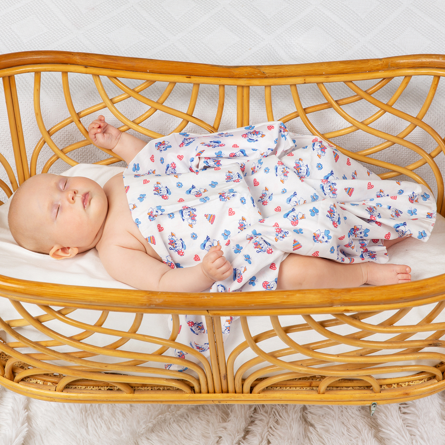 Пеленка ситцевая Чудо-чадо для новорожденных «Для самых маленьких» 80х120см 5 шт - фото 7