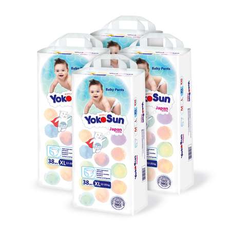 Подгузники-трусики YokoSun XL 12-20кг 152шт