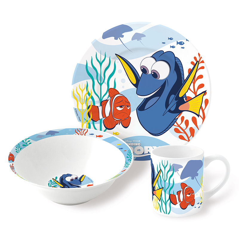 Набор керамической посуды STOR в подарочной упаковке Snack Set Finding Dory (3 шт.) - фото 1