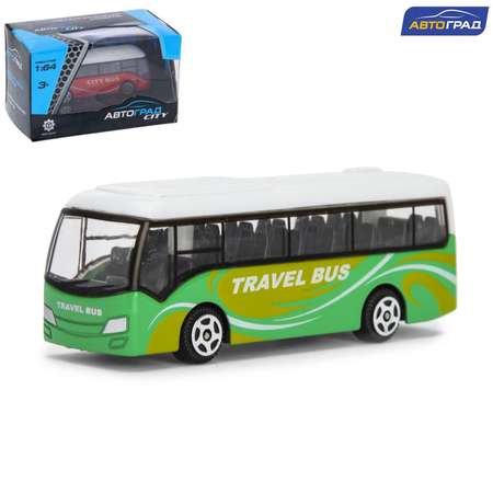 Автобус Автоград металлический «Междугородний». масштаб 1:64. цвет зелёный