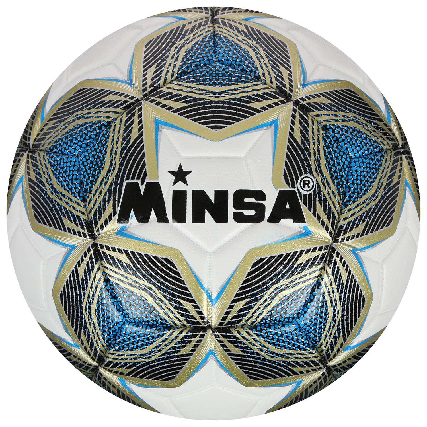Мяч футбольный MINSA размер 5 - фото 1