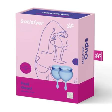Менструальная чаша Satisfyer Free good Menstrual Cup blue набор 2 шт