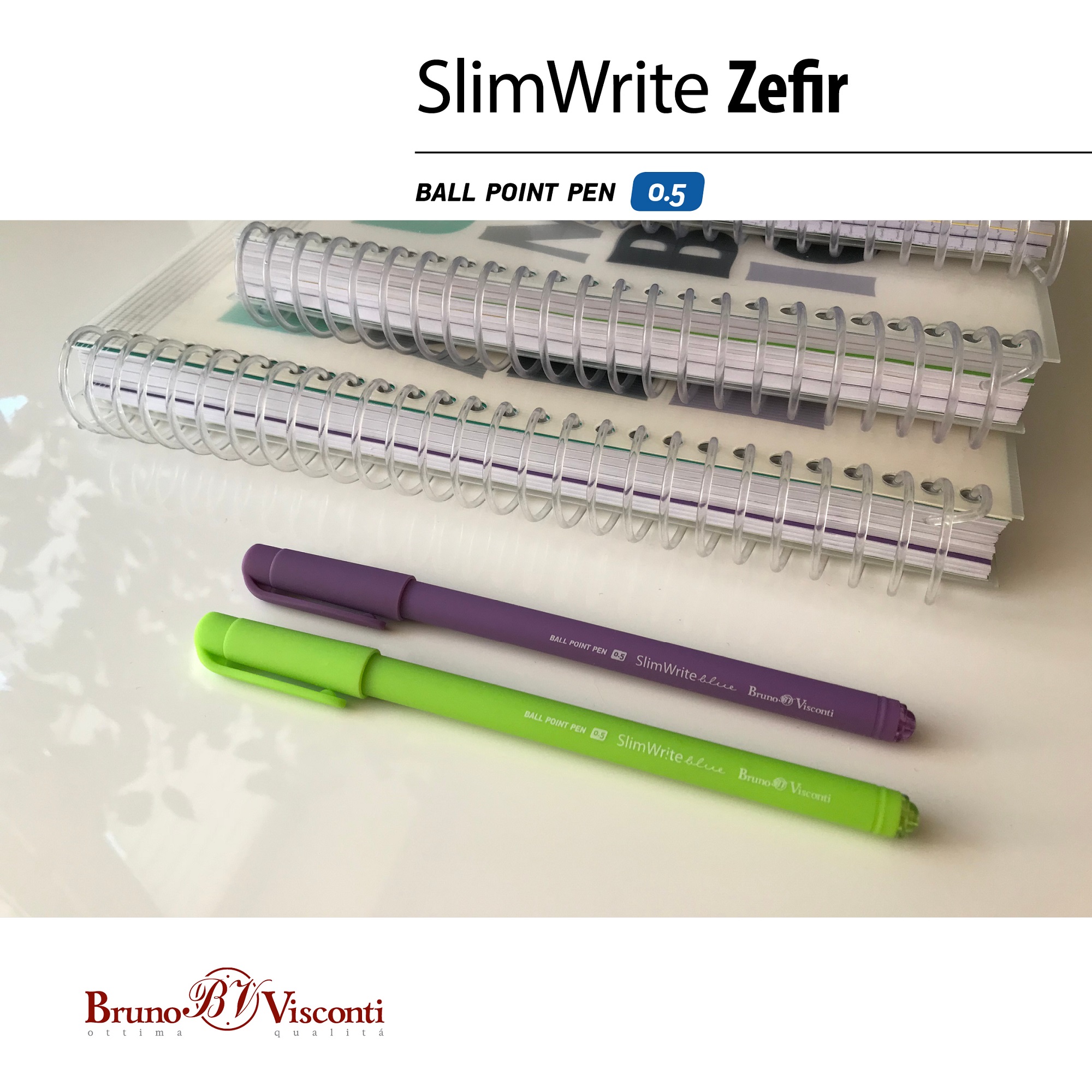 Набор из 24-х шариковых ручек Bruno Visconti SlimWrite Zefir синие - фото 7