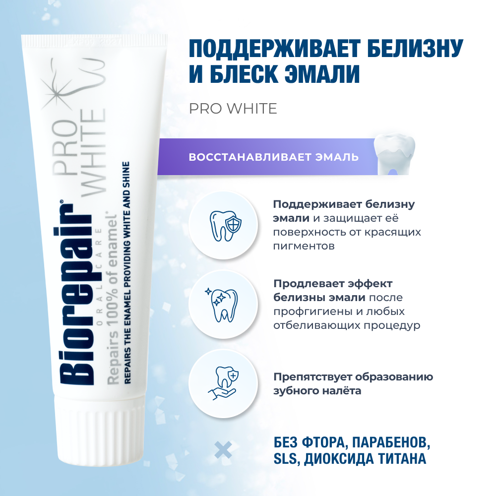 Зубная паста Biorepair Pro White Сохраняющая белизну - фото 2