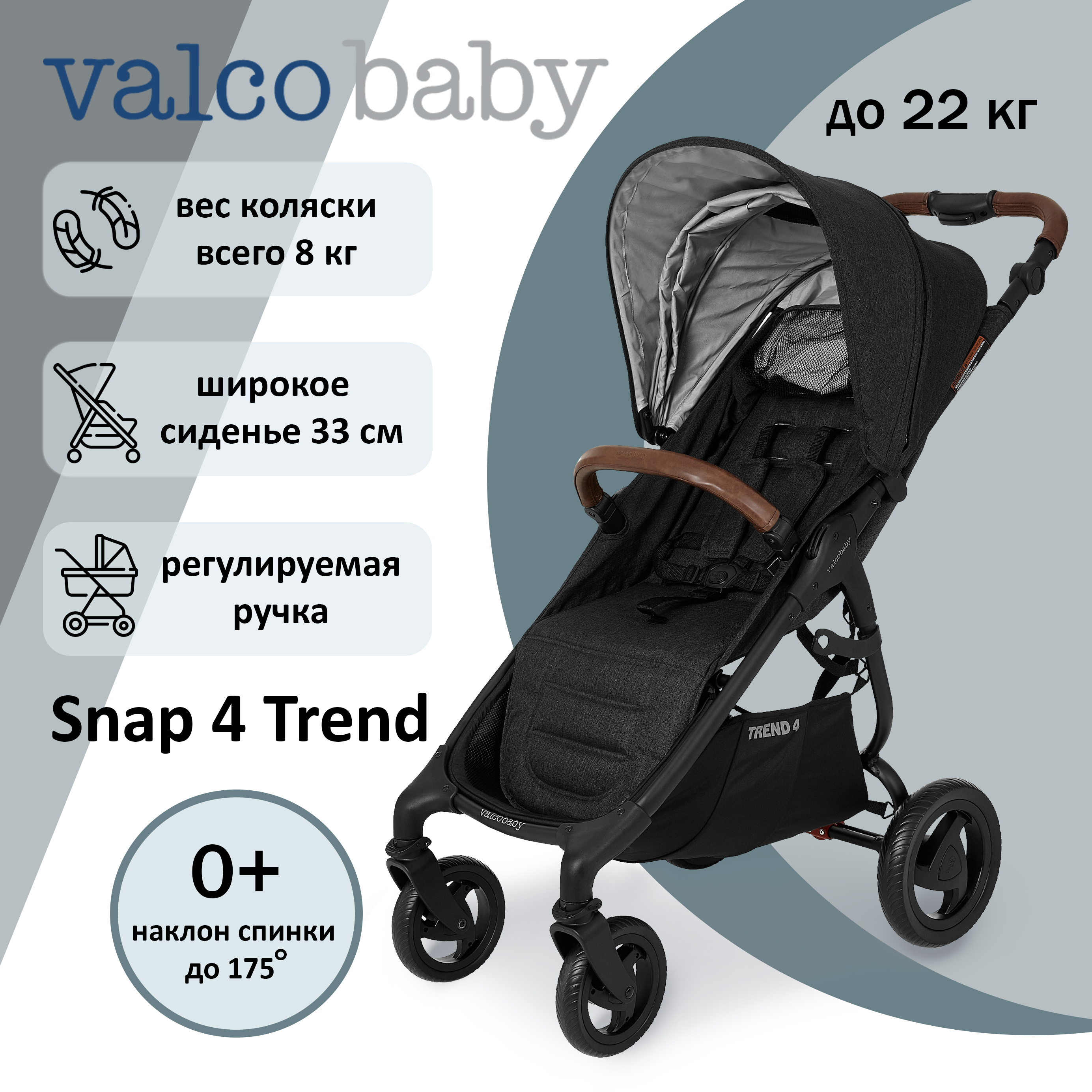 Коляска прогулочная Valco baby Snap 4 Trend / Night - фото 1