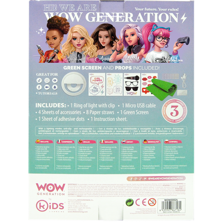 Кольцо для селфи с подсветкой WOW Generation белое