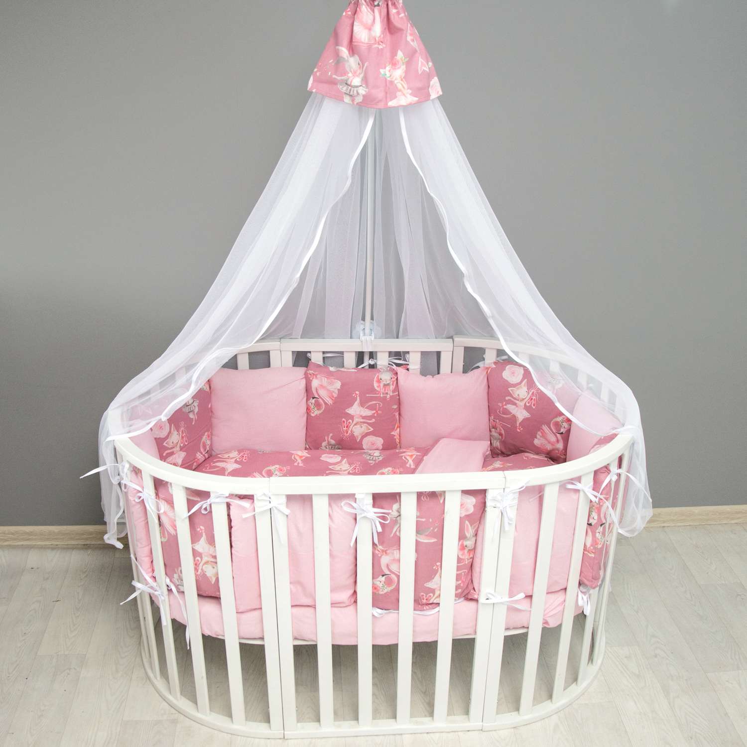 Комплект постельного белья Amarobaby Baby Boom Нежный Танец 3предмета Розовый - фото 9