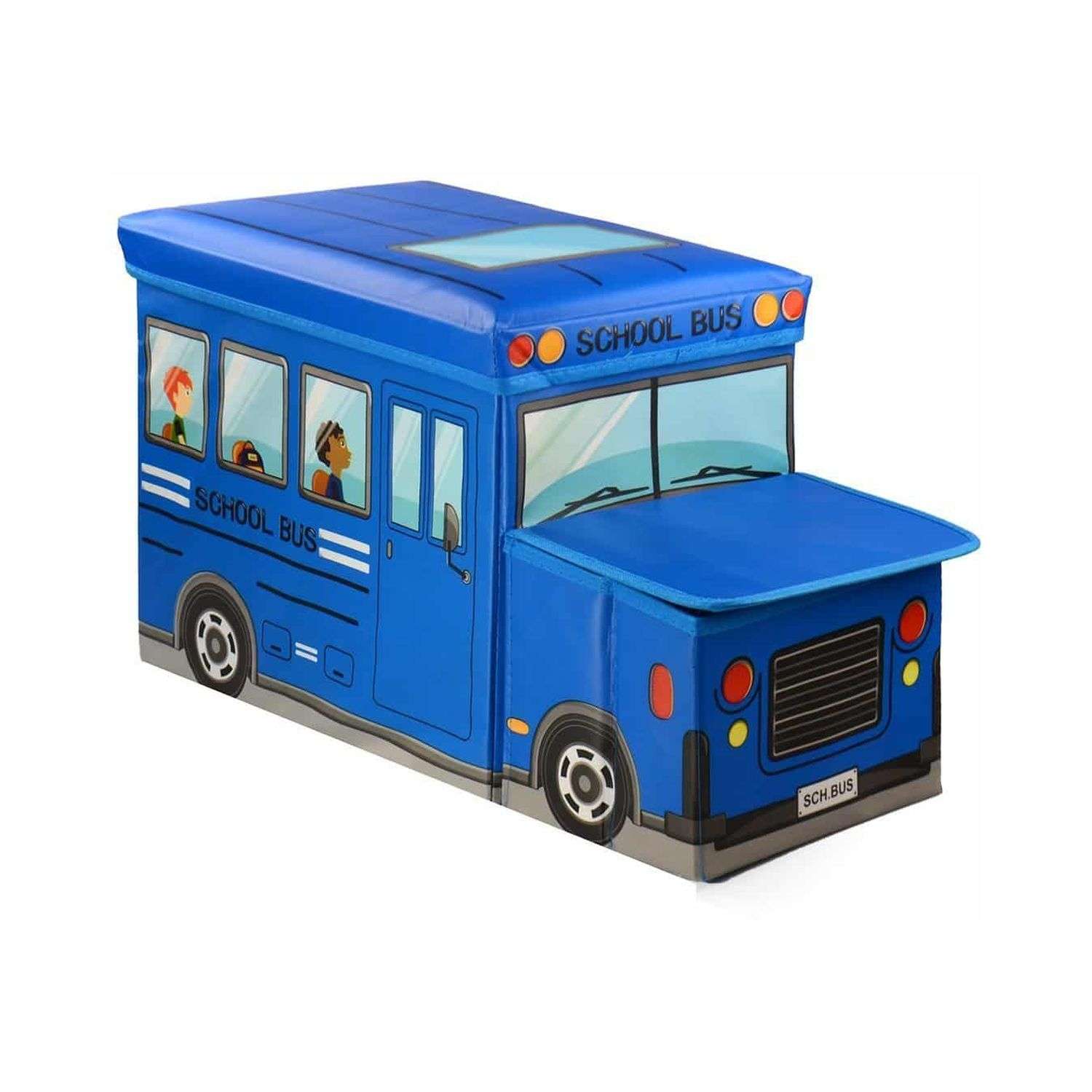Короб для хранения игрушек Uniglodis автобус синий - фото 2