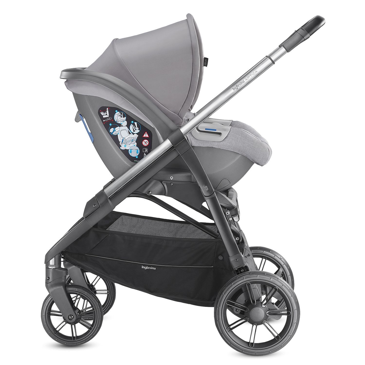 Коляска 2в1 Inglesina Aptica System Duo Silk Grey - фото 8